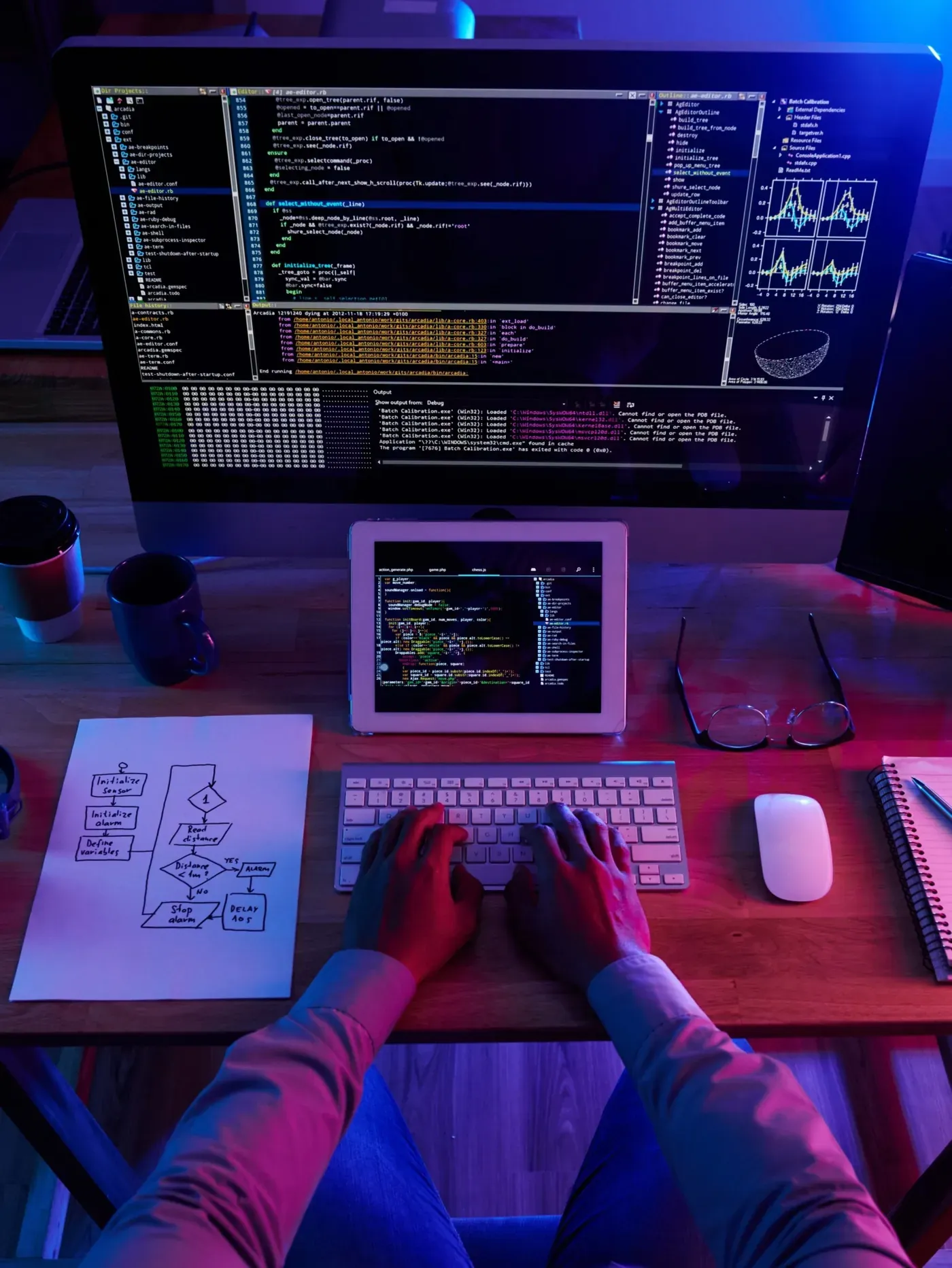 Web developers at work
