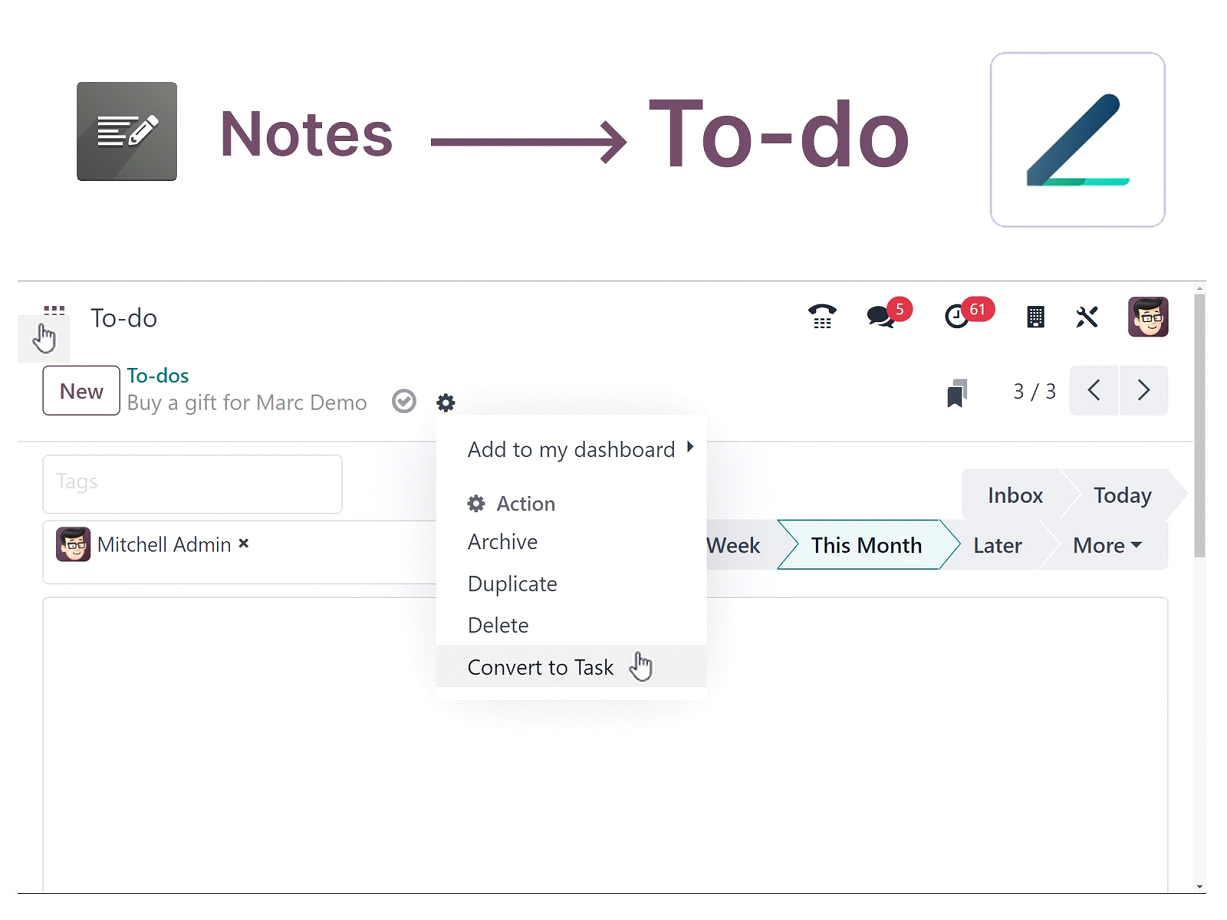 Switching from the Notes App to Odoo To-do